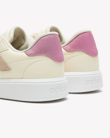 Regular Width, Faux Leather Courtblock Sneakers with Satin - adidas