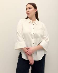 Chemisier en mélange de coton - Addition Elle