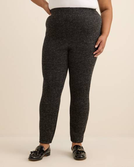 Black Glittery Textured Fashion Legging