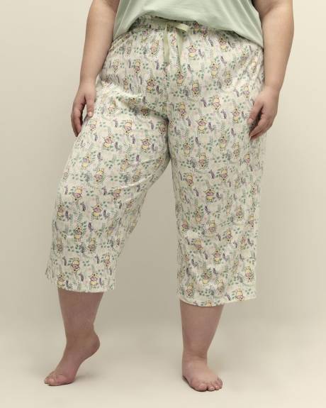 Pantalon capri de pyjama fleuri de Winnie l'Ourson - ti Voglio