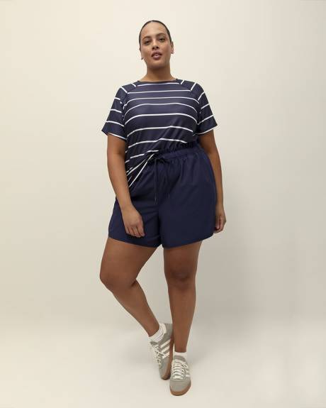 Printed Short-Sleeve Crew Neck T-Shirt - Active Zone