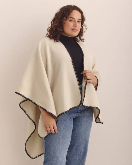 Cream Cape with Whipstitch Edge