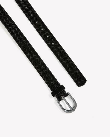 Black Velvet Denim Belt