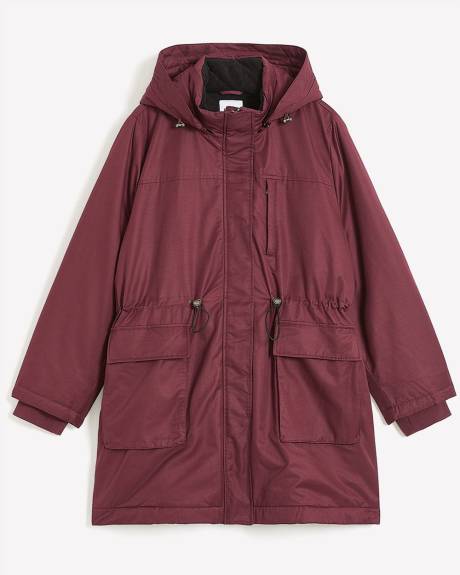 Lined Parka Jacket with Removable Hood