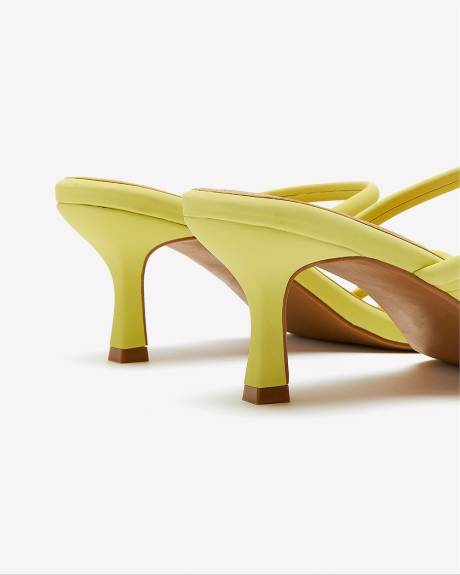 Extra Wide Width, Twist Strap Sandal with Kitten Heel