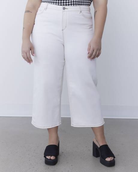 Responsible, 1948-Fit, Wide-Leg Cropped Jeans, White - d/C JEANS