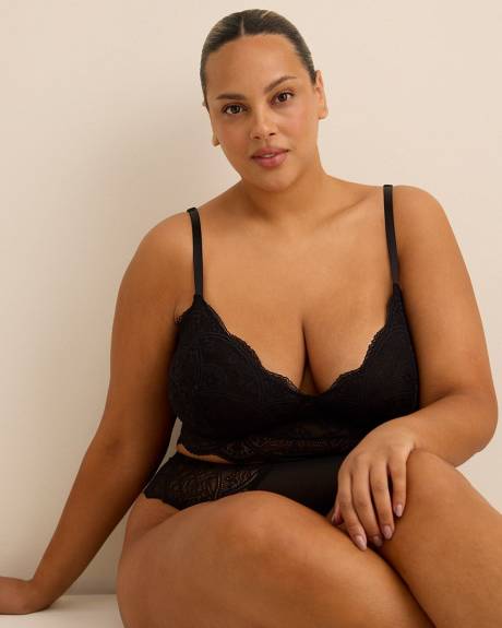 Camisole courte noire en dentelle sexy - Déesse Collection Camisole courte noire en dentelle sexy - Déesse Collection