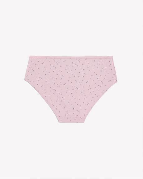 Culotte échancrée fleurie en coton avec élastique scintillant - ti Voglio