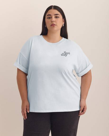 T-shirt col rond, coupe carrée - Essentiels PENN.