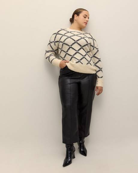 Argyle Stitch Crewneck Sweater - Addition Elle