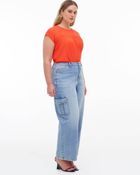 Knit Top with Crew Neck - Addition Elle