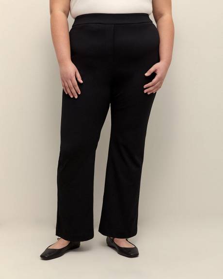 Knit Crepe Barely Boot-Cut Pant