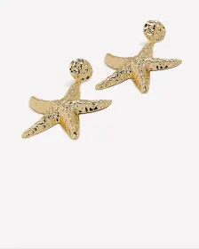 Textured Starfish Earrings