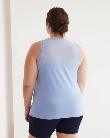 Crewneck Tank Top with Mesh Insert - Active Zone
