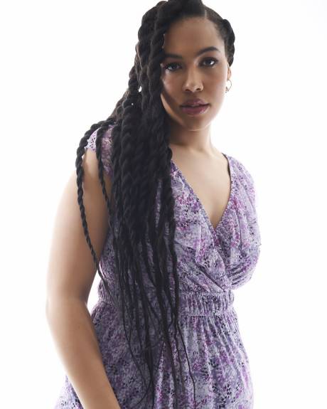 Robe midi cache-coeur fleurie - Addition Elle