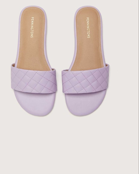 Extra Wide Width Quilted Slides