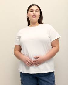 White Boyfriend-Fit T-Shirt - PENN. Essentials