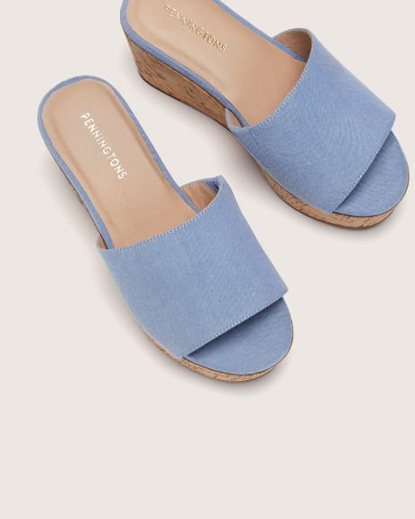 Extra Wide Width, Cork Wedge Mule