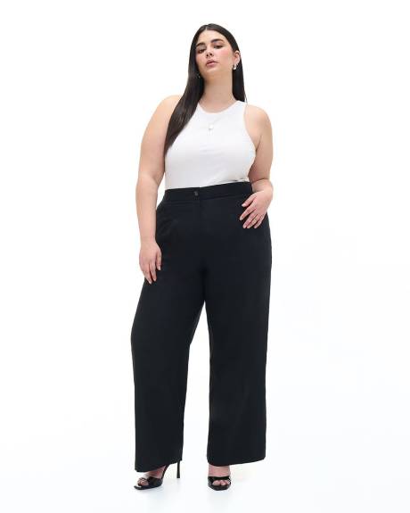 Linen Blend Wide-Leg Pant - Addition Elle