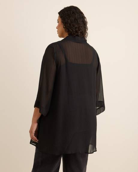 Open Overpiece with 3/4 Sleeves Open Overpiece with 3/4 Sleeves
