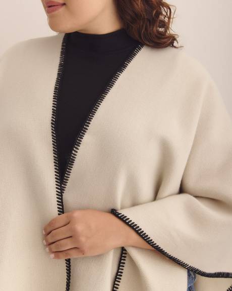 Cream Cape with Whipstitch Edge