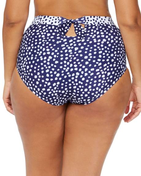 Dotted High-Waisted Island Swim Brief - Raisins Curve