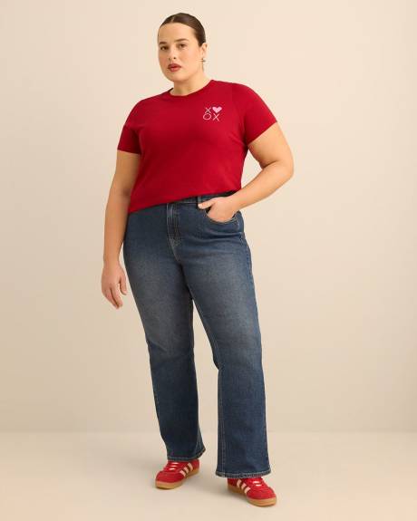 Crewneck Tee with Love Print - PENN. Essentials