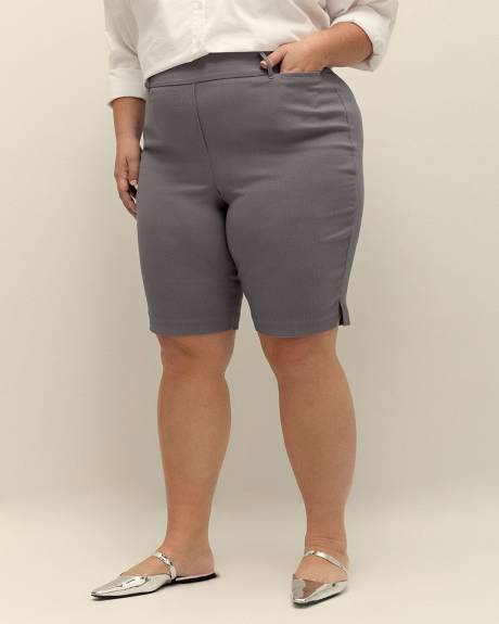 Blue Savvy-Fit Textured Bermuda Shorts