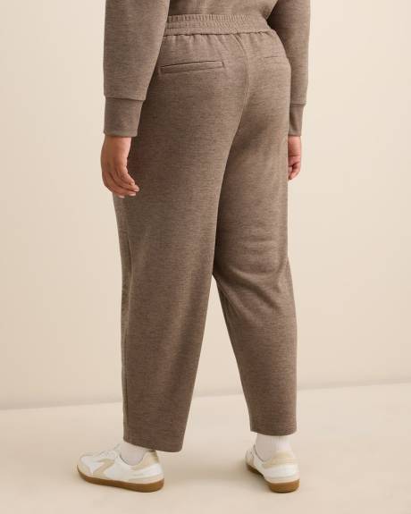 Pull-On Barrel-Leg Knit Pant