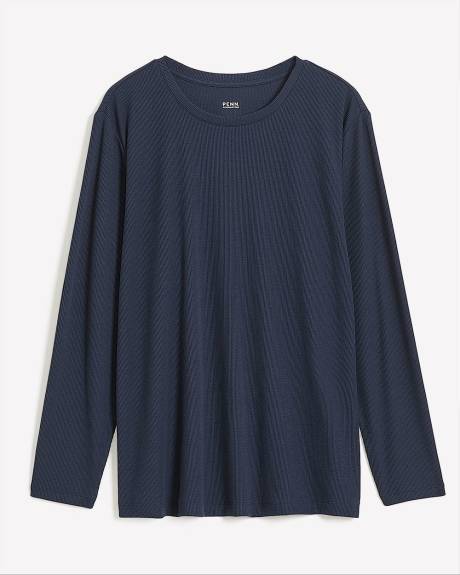 Boyfriend-Fit Ribbed Tee - PENN. Essentials