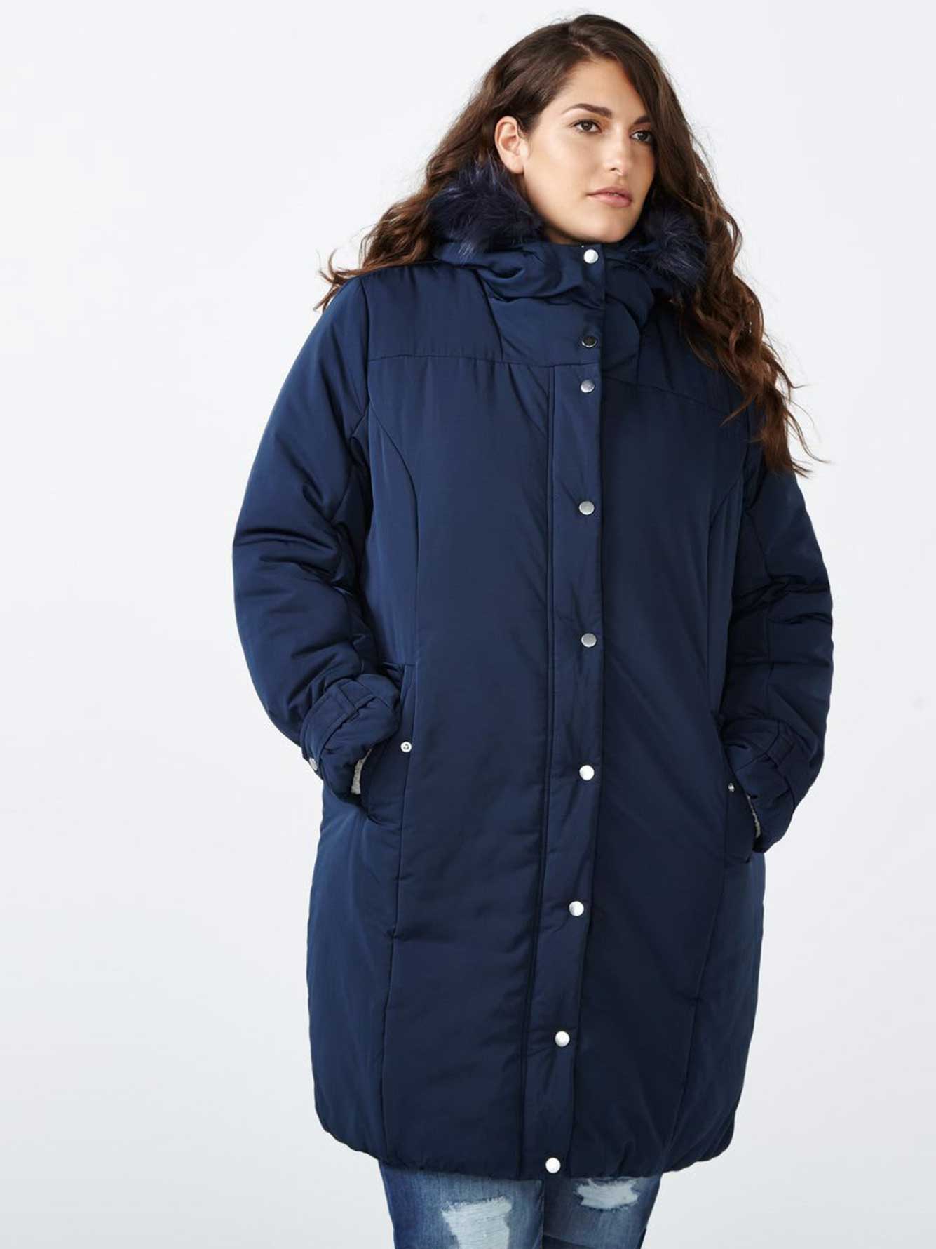 Long Winter Coat with FauxFur Hood Penningtons