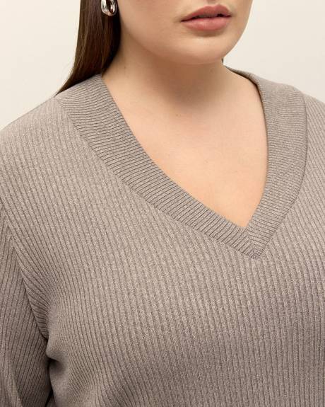 Knit Top with Long Bubble Sleeves