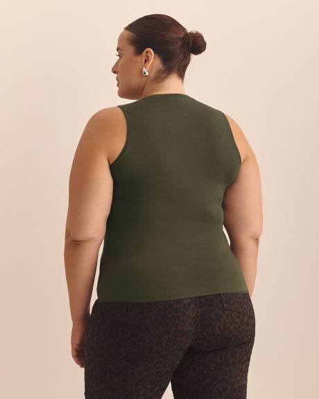 Crew Neck Sleeveless Sweater Tank - Addition Elle
