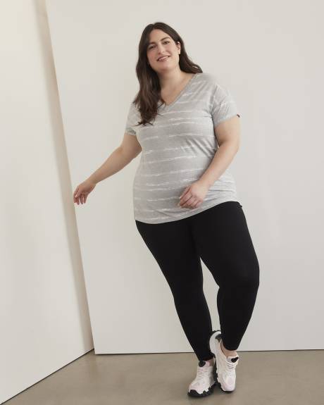 T-shirt tunique imprimé avec encolure en V - Active Zone