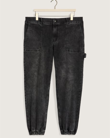 Grey Wash Knit-Like Denim Jogger Pants, 1948 Fit - d/C JEANS