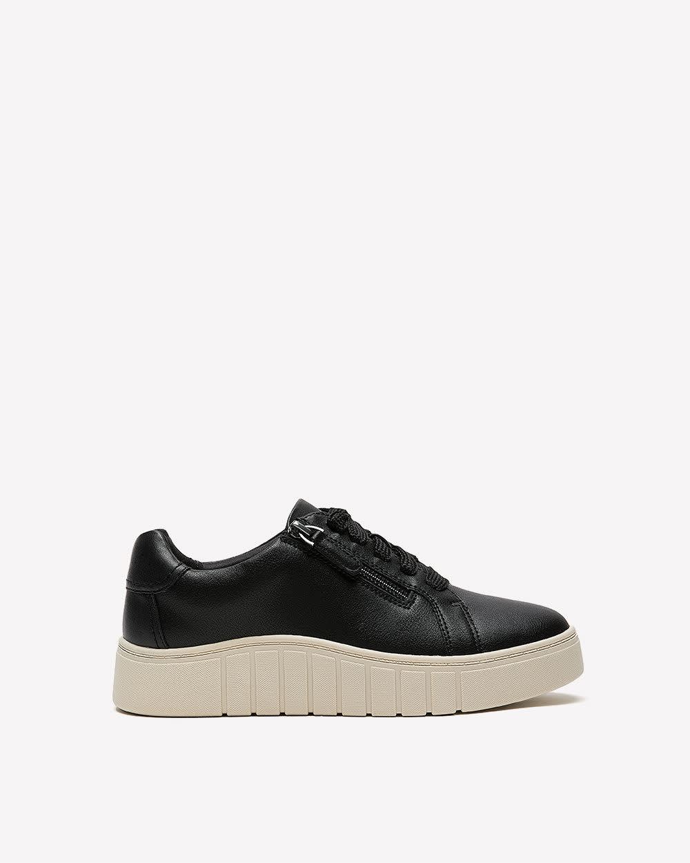 Wide Width, Mykah Joy Sneaker Leather Sneaker Shoe - Clarks