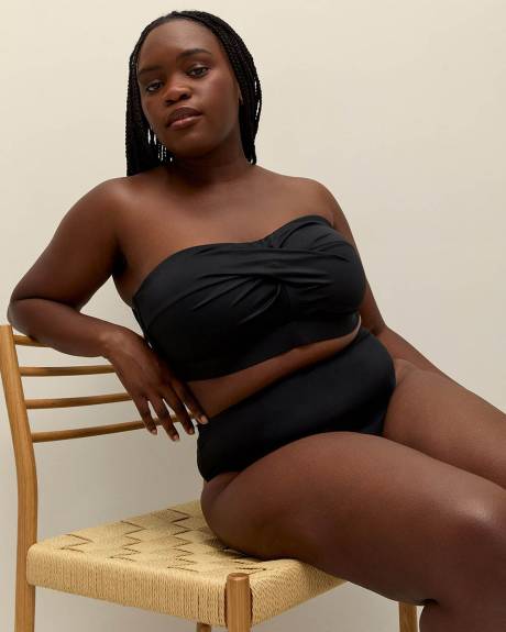 High-Rise Cheeky Swim Bikini Bottom