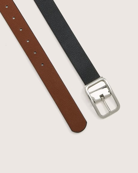 Ceinture réversible en similicuir