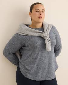 T-shirt à manches longues et col rond, tissu responsable - Active Zone