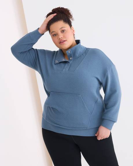 Funnel Neck Ottoman Sweatshirt - Active Zone