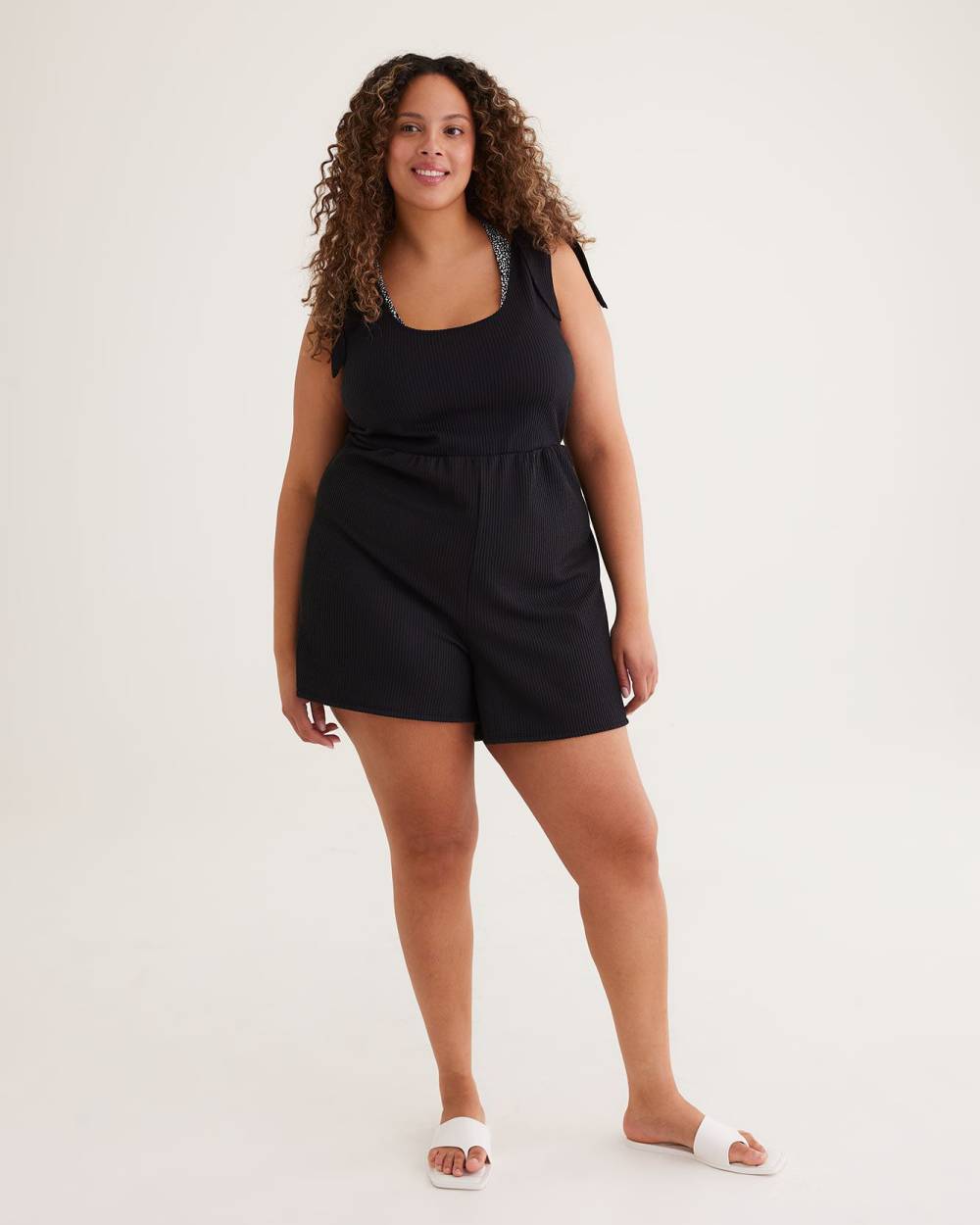 Black Swimsuit CoverUp Romper Penningtons