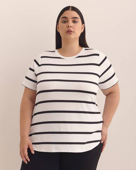 Responsible, Short-Sleeve Tee with Rounded Hem - Active Zone