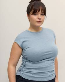Tee with Side Ruching - Addition Elle - PENN. Essentials