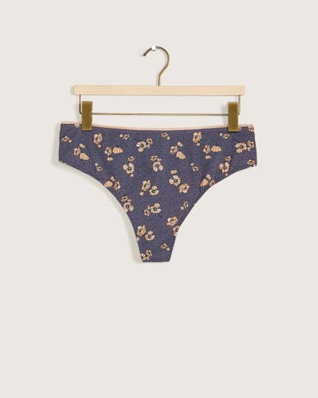 Printed Thong With Lace - tiVOGLIO