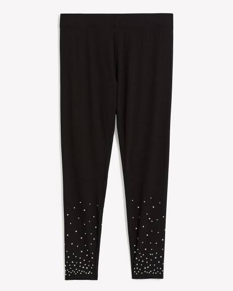 Responsible, Black Legging with Rhinestone Detail - PENN. Essentials