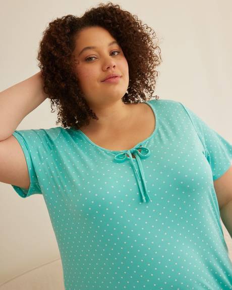 Chemise de nuit à manches courtes imprimée - ti Voglio