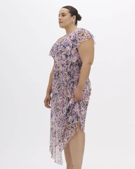 Printed Wrap Maxi Dress - Addition Elle