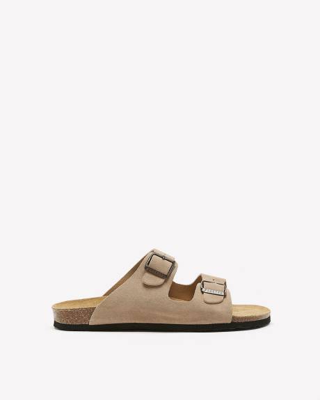 Wide Width, Beta Double Buckle Band Sandal - Plakton