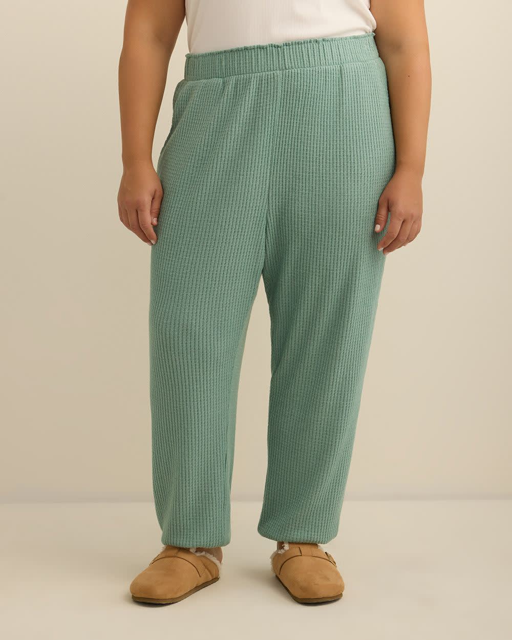 Pantalon de jogging en tricot gaufré brossé - ti Voglio Pantalon de jogging en tricot gaufré brossé - ti Voglio