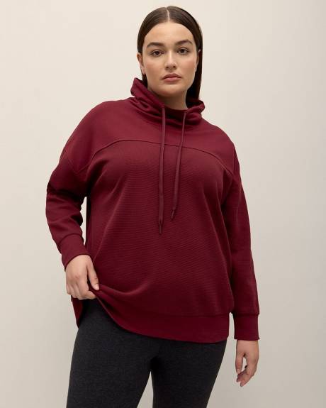 Pull en tricot gaufré avec col cheminée - Active Zone